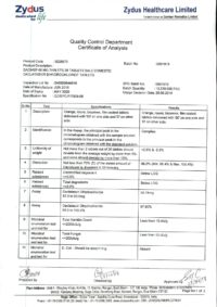 Сертификат качества Zydus Healthcare Limited №3